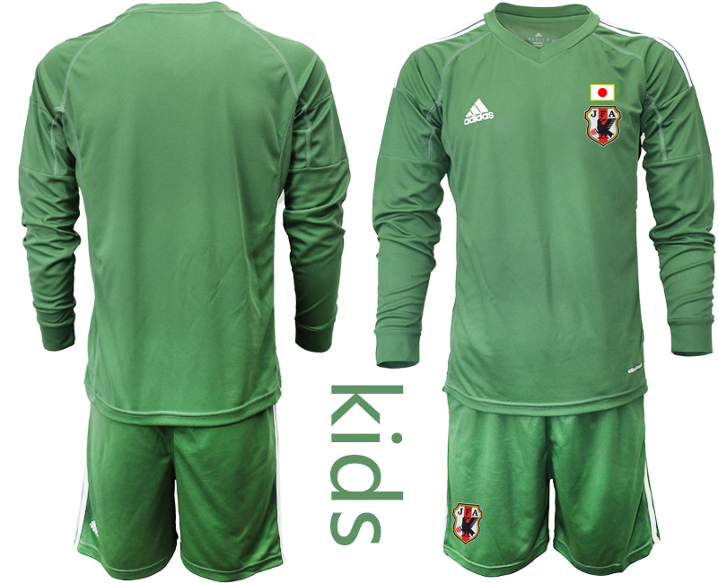 Youth 2020-2021 Season National team Japan goalkeeper Long sleeve green Soccer Jersey->japan jersey->Soccer Country Jersey